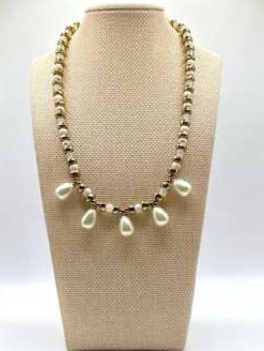 PLUNDER DESIGN Gold & Pearl Teardrop Necklace - NEW